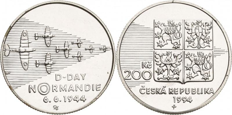 Tschechien
 200 Kronen 1994. 50 Jahre Landung in der Normandie KM 12 Auflagenhö...