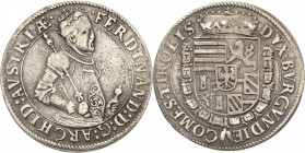 Habsburg
Erzherzog Ferdinand 1564-1595 Taler o.J. Hall Voglhuber 87/VI var. Davenport 8094 M./T. 272 var Sehr schön