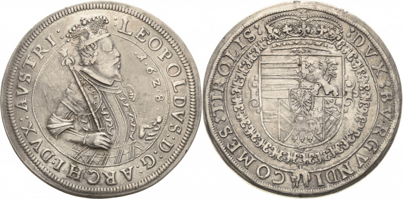 Habsburg
Erzherzog Leopold V. 1619-1632 Taler 1628, Hall Jahreszahl 8 auf 6 übe...