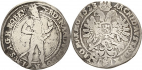 Habsburg
Ferdinand II. 1619-1637 1/4 Taler 1623, Prag Münzmeister Hans Suttner Dietiker 666 (R) Herinek 887 Halacka 755 Selten. Fast sehr schön