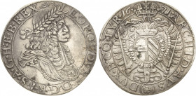 Habsburg
Leopold I. 1657-1705 Taler 1671, Wien Voglhuber 234/III Davenport 3226 Herinek 588 Min. Belagreste, sehr schön-vorzüglich