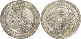 Habsburg
Leopold I. 1657-1705 Taler 1695, KB-Kremnitz Voglhuber 225/VI Huszar 1374 Davenport 3264 Leicht poröser Schrötling, vorzüglich