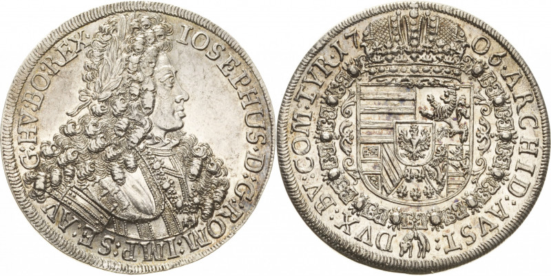 Habsburg
Josef I. 1705-1711 Taler 1706, Hall Voglhuber 245/I Davenport 1018 M./...