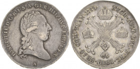 Habsburg
Josef II. 1764-1790 1/2 Taler 1788, A-Wien Jaeger 43 Sehr schön/fast vorzüglich
