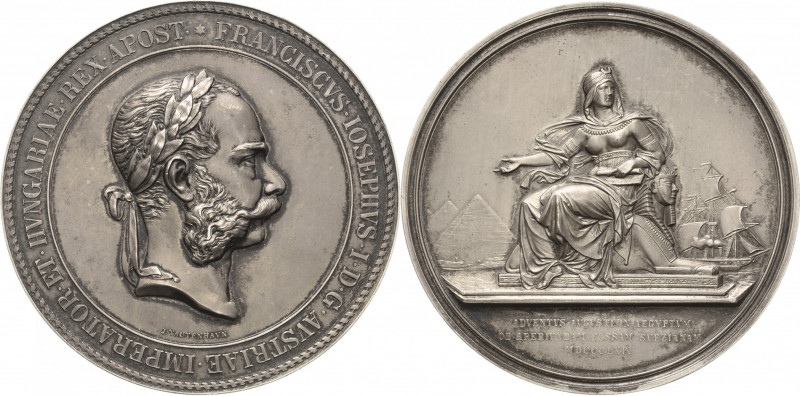 Kaiserreich Österreich
Franz Joseph I. 1848-1916 Versilberte Bronzemedaille 186...