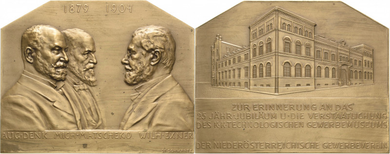 Medaillen
Wien Bronzeplakette 1904 (S. Schwartz) 25 Jahre Technologischen Gewer...