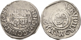 Barby-Grafschaft
Wolfgang II. 1586-1615 1/24 Taler 1612. Mit Titel Rudolf II Mehl 31 Leichte Prägeschwäche, vorzüglich+