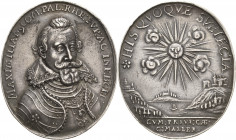 Bayern
Maximilian I., als Kurfürst 1623-1651 Silbergussmedaille o.J. (C. Maller) Gnadenpfennig. Geharnischtes bärtiges Brustbild mit Spitzenkragen ha...