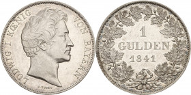 Bayern
Ludwig I. 1825-1848 Gulden 1841, München AKS 78 Jaeger 62 Äußerst seltenes Prachtexemplar vom Erstabschlag. Kl. Schrötlingsfehler am Rand, fas...