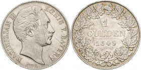 Bayern
Maximilian II. Joseph 1848-1864 Gulden 1849, München AKS 151 Jaeger 82 Kl. Kratzer, sehr schön