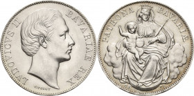 Bayern
Ludwig II. 1864-1886 Taler 1871, München Madonna AKS 176 Jaeger 107 Kahnt 131 Davenport 611 Prägefrisch