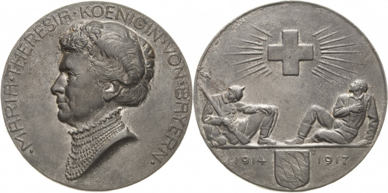 Bayern
Erzherzogin Maria Theresia, Gemahlin von Ludwig III. Bronzegußmedaille 1...