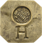 Bayern-Medaillen
 Einseitige Messingmarke o.J. MIC über bayerischen Wappen, H. 27,5 x 27 mm, 1,5 g Stahl - Sehr schön-vorzüglich