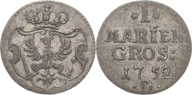 Brandenburg-Preußen
Friedrich II., der Große 1740-1786 Mariengroschen 1752, D-A...