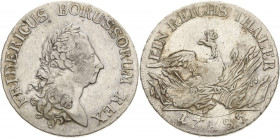 Brandenburg-Preußen
Friedrich II., der Große 1740-1786 Taler 1785, A-Berlin Olding 70 Kluge 123.5 v. Schrötter 471 Davenport 2590 Sehr schön