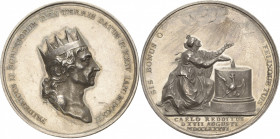 Brandenburg-Preußen
Friedrich II., der Große 1740-1786 Silbermedaille 1786 (D. Loos) Auf seinen Tod. Kopf mit Strahlenkrone nach rechts / Trauernde B...