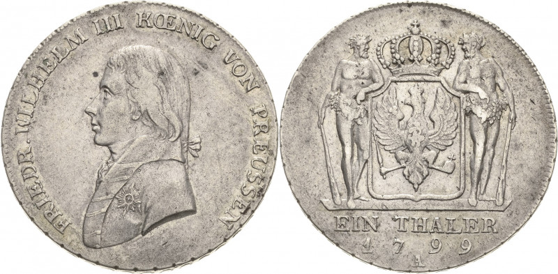 Brandenburg-Preußen
Friedrich Wilhelm III. 1797-1840 Taler 1799, A-Berlin Oldin...