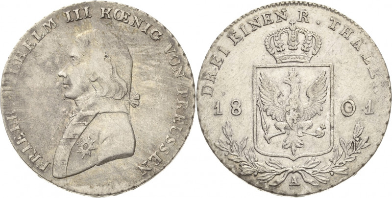 Brandenburg-Preußen
Friedrich Wilhelm III. 1797-1840 1/3 Taler 1801, A-Berlin O...