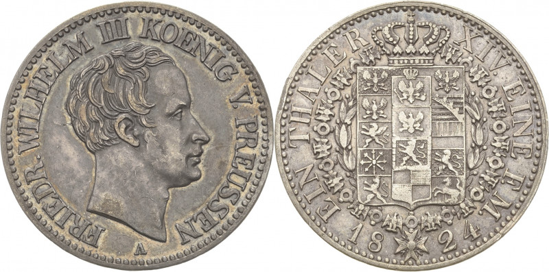 Brandenburg-Preußen
Friedrich Wilhelm III. 1797-1840 Taler 1824, A-Berlin Oldin...