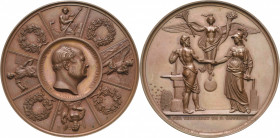 Brandenburg-Preußen
Friedrich Wilhelm IV. 1840-1861 Bronzemedaille o.J. (1850) (Pfeuffer) Staatspreismedaille für gewerbliche Leistungen. Kopf nach r...