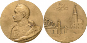 Brandenburg-Preußen
Wilhelm II. 1888-1918 Bronzemedaille 1899 (B.H. Mayer) Einweihung des Hafens in Dortmund. Brustbild nach links / Preußischer Adle...