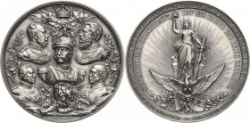 Brandenburg-Preußen
Wilhelm II. 1888-1918 Silbermedaille 1895 (Dürrich und Christaller) 25-Jahrfeier der Siege von 1870/71 im Deutsch-französischem K...