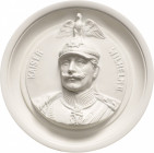 Brandenburg-Preußen
Wilhelm II. 1888-1918 Einseitige Marmorporzellan-Medaille o.J. (Thomas Seyfarth) Brustbild halblinks. Rv. kl. Bohrloch. 125 mm Vo...