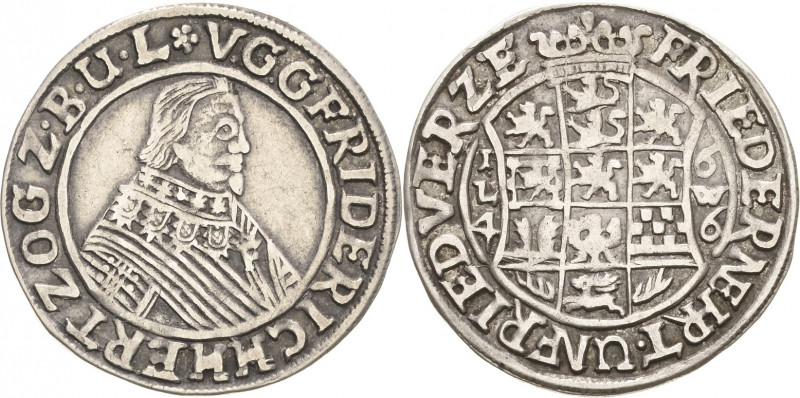 Braunschweig-Lüneburg-Celle
Friedrich von Celle 1636-1648 1/8 Taler 1646, LW-Cl...