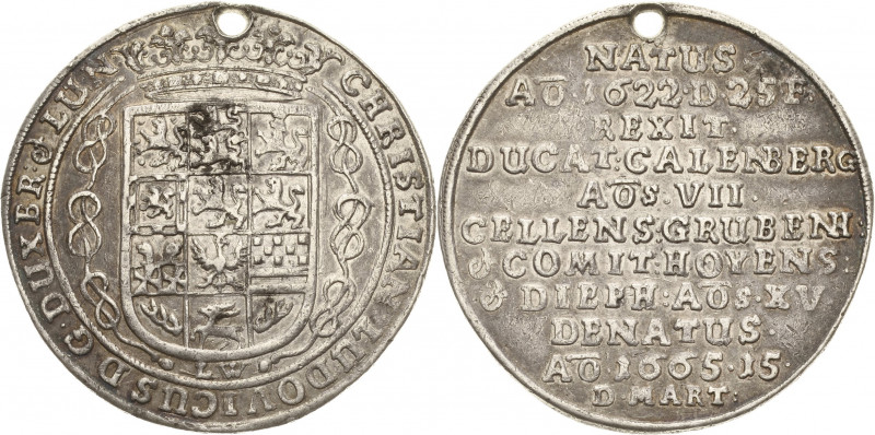 Braunschweig-Lüneburg-Celle
Christian Ludwig 1648-1665 1/2 Taler 1665, Claustha...