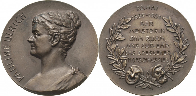 Dresden
 Bronzemedaille 1909. 50. Jahrestag von Pauline Ulrich am Dresdner Hofs...