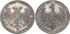 Frankfurt am Main
 Doppelgulden 1848. Konstituierende Versammlung des Deutschen Parlaments AKS 38 Jaeger 45 Kahnt 175 Davenport 643 Kl. Randfehler, v...