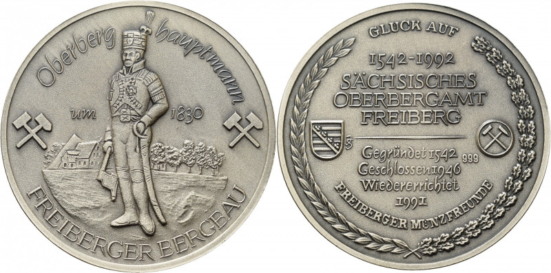 Freiberg
 Silbermedaille 1991 (Schmalfuss) 450 Jahre Sächsisches Oberbergamt Fr...