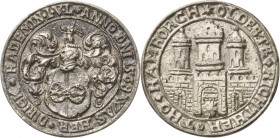 Hamburg
 Versilberter Galvano des Scharfrichterpfennigs 1568 (19. Jhd.) Dirick Rademin. Familienwappen / Kleines Stadtwappen. 42,5 mm, 34,85 g. Im al...