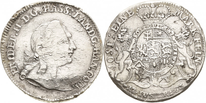 Hessen-Kassel
Friedrich II. 1760-1785 1/3 Taler 1766, FU-Kassel Mit Halslocke. ...