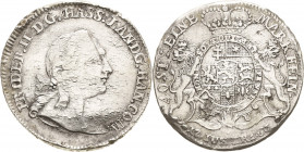 Hessen-Kassel
Friedrich II. 1760-1785 1/3 Taler 1766, FU-Kassel Mit Halslocke. Ohne Wertzahl 1/3 Schütz 1868 Hoffmeister 2331 Müller 2741 a Fassungss...