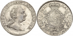 Hessen-Kassel
Friedrich II. 1760-1785 1/4 Taler 1766, FU-Kassel Schütz 1857.2 Hoffmeister 4952 Müller 2741 b Prachtexemplar. Prägefrisch