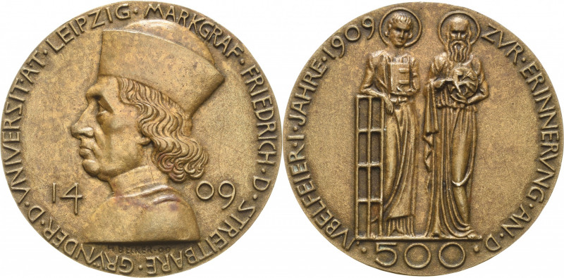 Leipzig
 Bronzegussmedaille 1909 (Hugo Becker) 500-Jahrfeier der Universität Le...