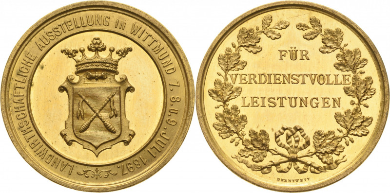 Ostfriesland
Medaillen Vergoldete Bronzemedaille 1897 (Drentwett) Verdienstmeda...