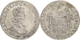 Pommern-unter schwedischer Besetzung
Karl XI. 1660-1697 1/3 Taler 1673, DS-Stettin Typ II a SM 125 c Delzanno 810 Fast vorzüglich