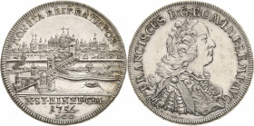 Regensburg-Stadt
 Taler 1756, ICB-Regensburg Mit Titel und Porträt Franz I. Stadtansicht Beckenbauer 7103 Davenport 2618 Kl. Kratzer, vorzüglich-Stem...