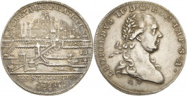 Regensburg-Stadt
 1/2 Taler 1791. Stadtansicht. Mit Titel und Porträt Leopold II Beckenbauer 7209 Sehr schön-vorzüglich