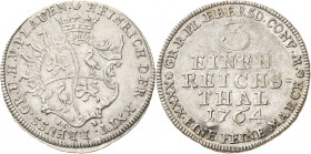 Reuss-Jüngere Linie - Ebersdorf
Heinrich XXIV. 1747-1779 1/3 Taler 1764, ICE-Saalfeld Schmidt und Knab 595 Jaeger 88 Sehr schön-vorzüglich