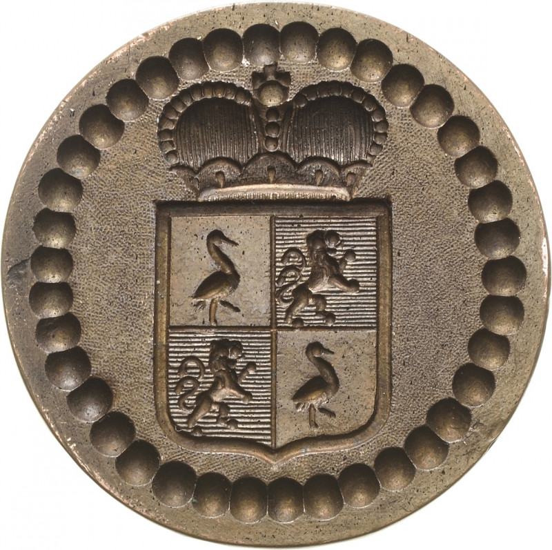 Reuss-Jüngere Linie vereinigt seit 1848
 Bronzene Petschaft Viergeteiltes Wappe...