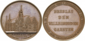 Schlesien-Breslau, Stadt
 Bronzemedaille 1833 (G. Loos/C. Pfeuffer) Versammlung deutscher Naturforscher und Ärzte in Breslau. Ansicht des Rathauses /...