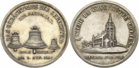 Schlesien-Städte
Bolkenhain Silbermedaille 1855 (unsigniert) Einweihung der drei neuen Glocken anlässlich der 300-Jahrfeier des Augsburger Religionsf...