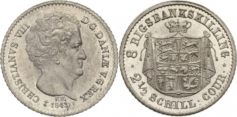 Schleswig-Holstein-Königliche Linie
Christian VIII. 1839-1848 8 Reichsbankschil...