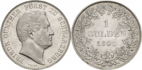 Schwarzburg-Rudolstadt
Friedrich Günther 1807-1867 Gulden 1841, München AKS 20 Jaeger 47 Prachtvolles Exemplar. Fast prägefrisch