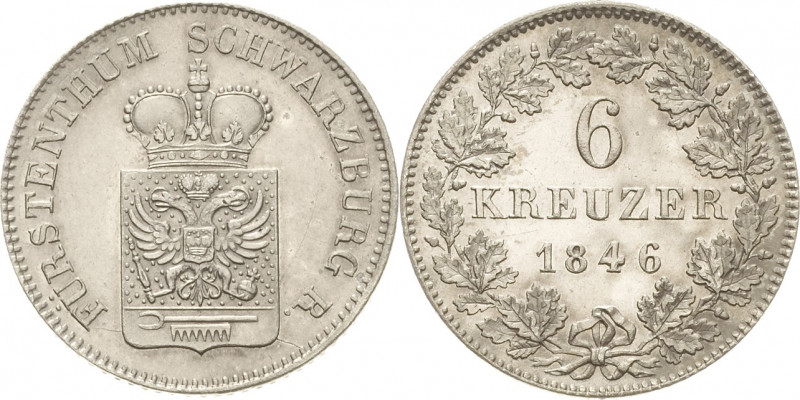 Schwarzburg-Rudolstadt
Friedrich Günther 1807-1867 6 Kreuzer 1846, München Für ...
