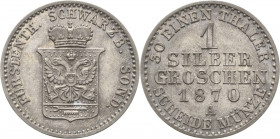 Schwarzburg-Sondershausen
Günther Friedrich Karl II. 1835-1880 Silbergroschen 1870, A-Berlin AKS 39 Jaeger 73 Fast Stempelglanz