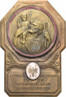Schwarzenberg/Erzgebirge
 Einseitige teilemaillierte Bronzeplakette 1930. Jahreswertung des Automobilclubs Schwarzenberg. Hl. Christophorus mit Jesu-...